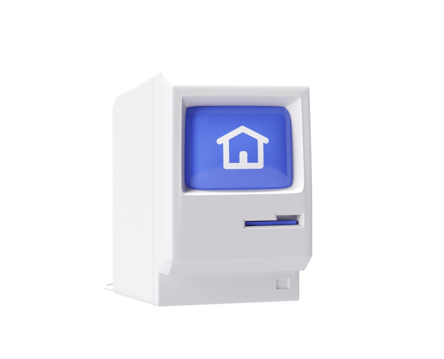 A visualisation of Macintosh displaying an illustration of a home