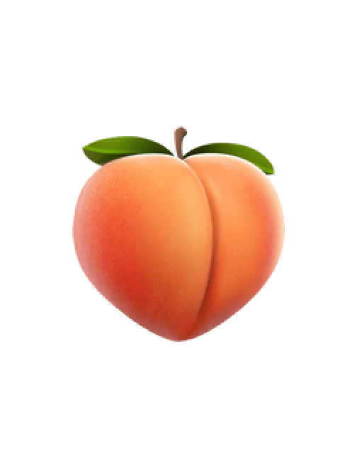 A visualisation of a peach emoji
