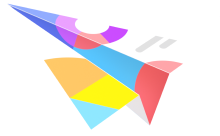 A visualisation of a paper plane flying away